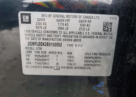 2014 Chevrolet Equinox Ls z USA, uszkodzony, nr VIN 2GNFLEEK2E6192052